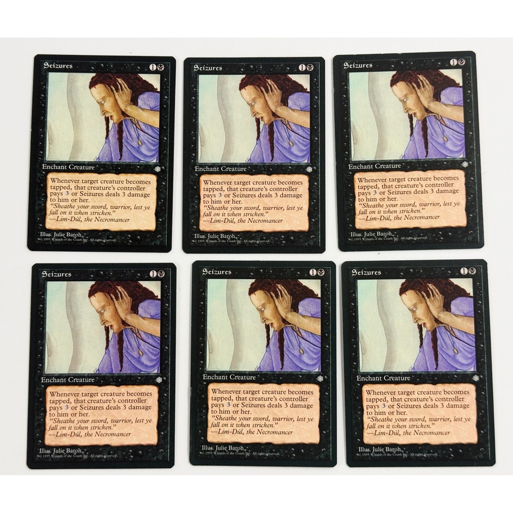 Magic The Gathering Seizures Card Ice Age Black Enchantment Vintage MTG